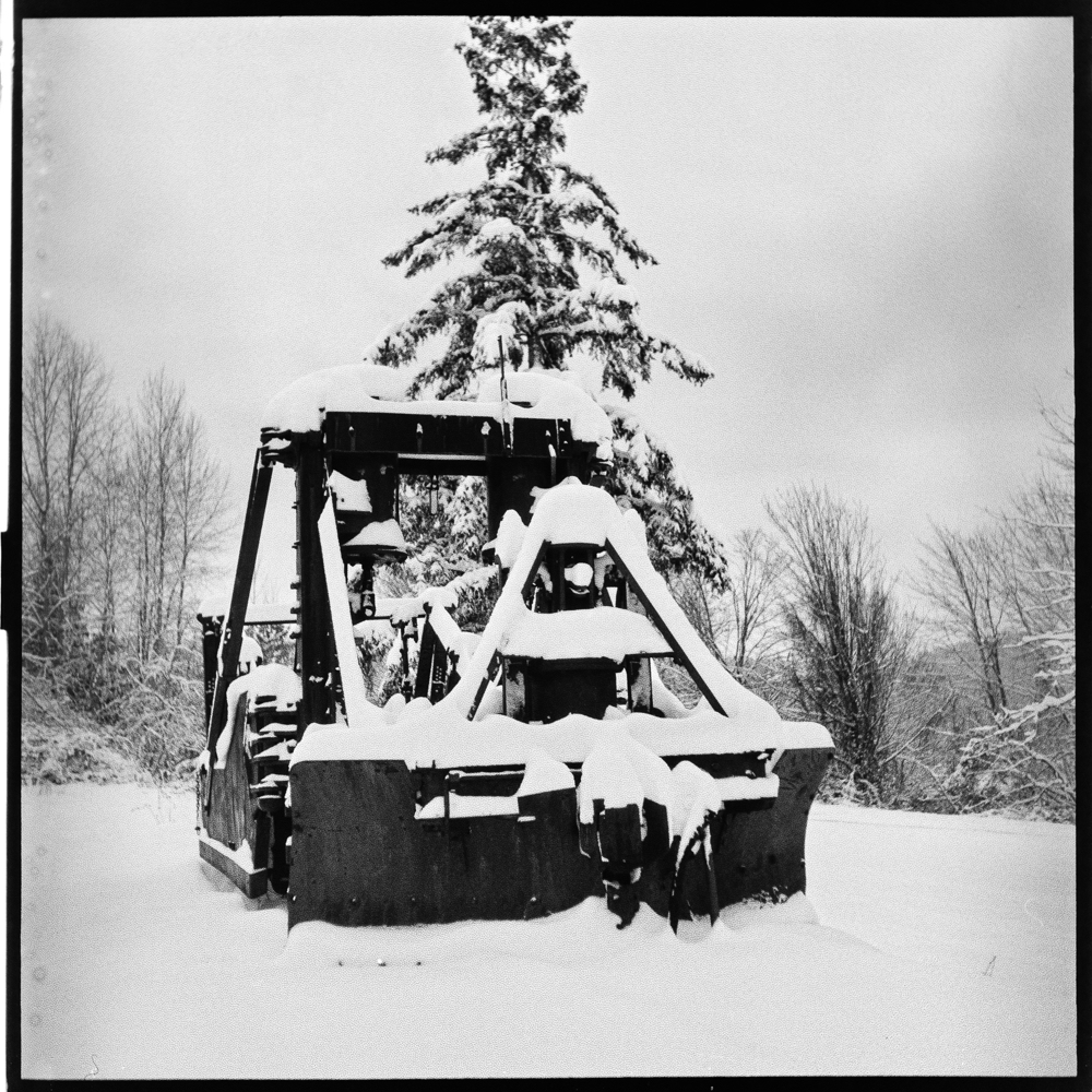 Burned Out: the CP Rail spreader at Ladysmith yard