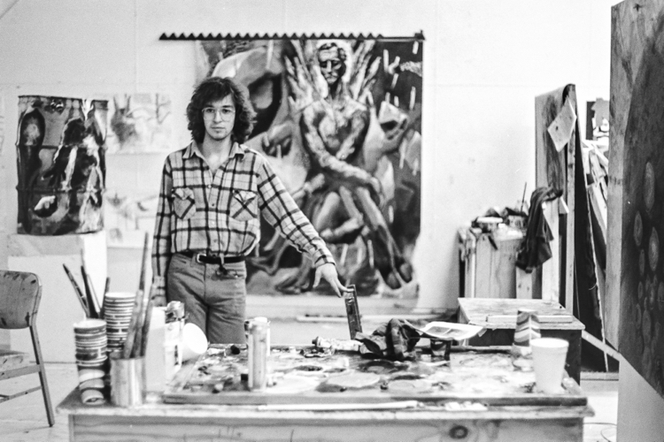 My late brother in the Queen's University Fine Arts studio